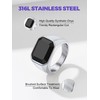 Richsteel Square Black Stone Ring for Women Mothers Chunky Onyx
