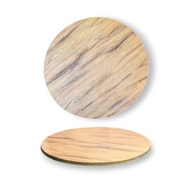 HEIRLOUM Resin Wood Look Table Top, Blonde Wood Color, 1.125" Thick, Round/Square/Rectangle (36" R)