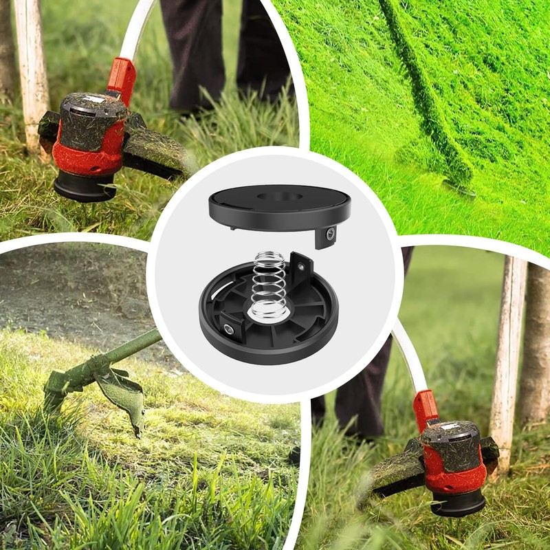 XIJIANG 2 x spool cover, with grass trimmer spring, compatible
