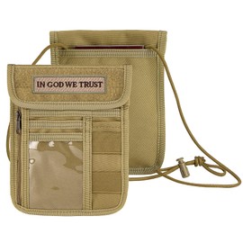 IronSeals Travel Neck Wallet Tactical Nylon Passport Holder ID Card Organizer Travel Phone Pouch