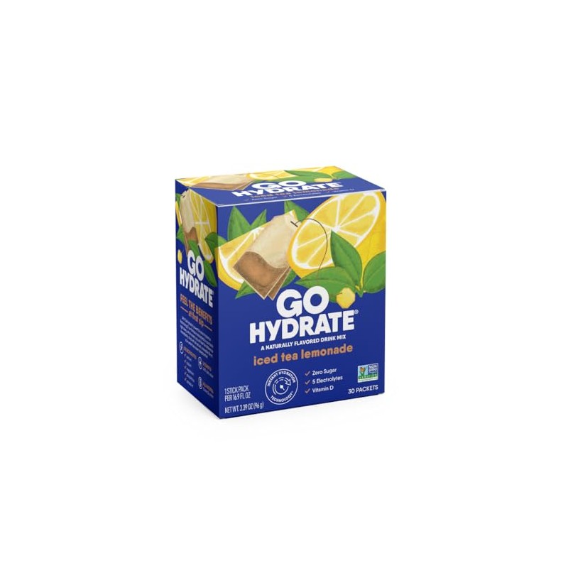 GoHydrate Instant Hydration Powder Packets - Low Sodium Electrolytes Drink