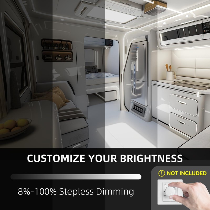 ULITECO RV Ceiling Recessed Light 12V, LED RV Puck Light,