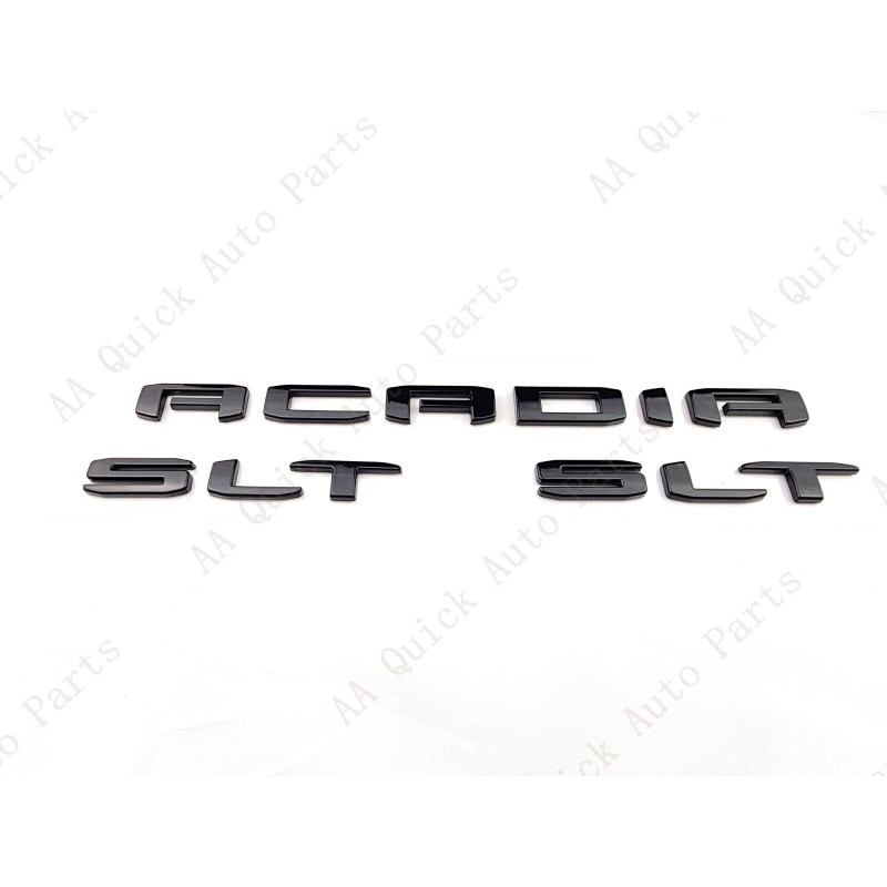 GMC 5PC Gloss Black Door Rear Tailgate Acadia SLT Letter
