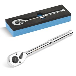 SHALL 90-Tooth 3/8-Inch Drive Ratchet Wrench, Quick-Release & Reversible, Full Polished Ratchet Wrench Made of Chrome Alloy, Gifts for Men Women Dad Mom