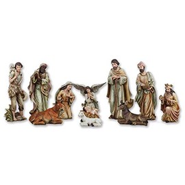 Catholic Gifts Holy Family Christmas Small Nativity Scene with 8 Inch 11-Piece Set