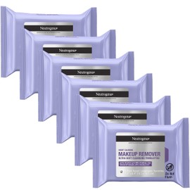 Neutrogena Neutrogena Night Calming Cleansing Makeup Remover Face Wipes, Nighttime Facial Towelettes to Remove Sweat, Dirt & makeup, Leaves Skin Feeling Calm, Alcohol-Free, 100% Plant Based Cloth, 25 ct