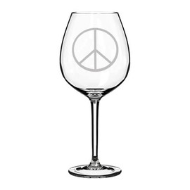 MIP Brand Wine Glass Goblet Peace Sign (20 oz Jumbo)