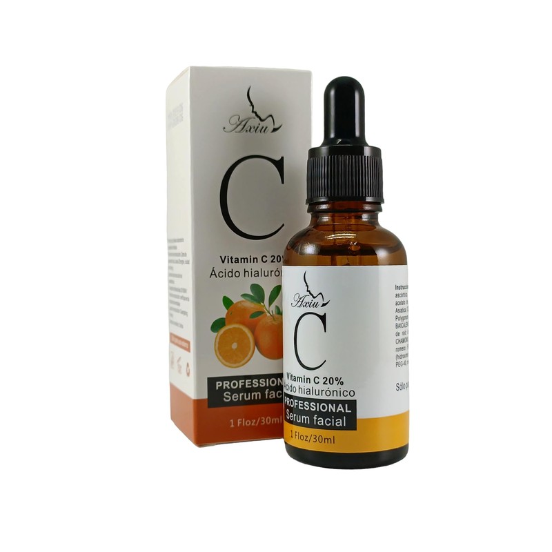 Serúm Faciales de Vitamina C con Acido Hialurónico, Hidratante, 30ml.