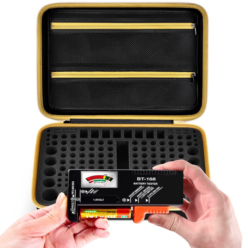 Boobowl Battery Organizer Case, Batteries Holder Box Container Carrying Hard