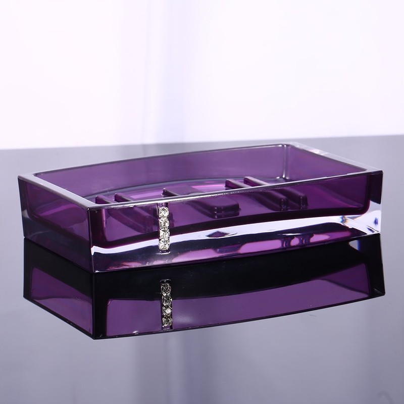 Bathroom Accessory Set,5 Pcs/Set Acrylic Brush Holder/Emulsion Bottle/Soap Dish/Gargle Cup
