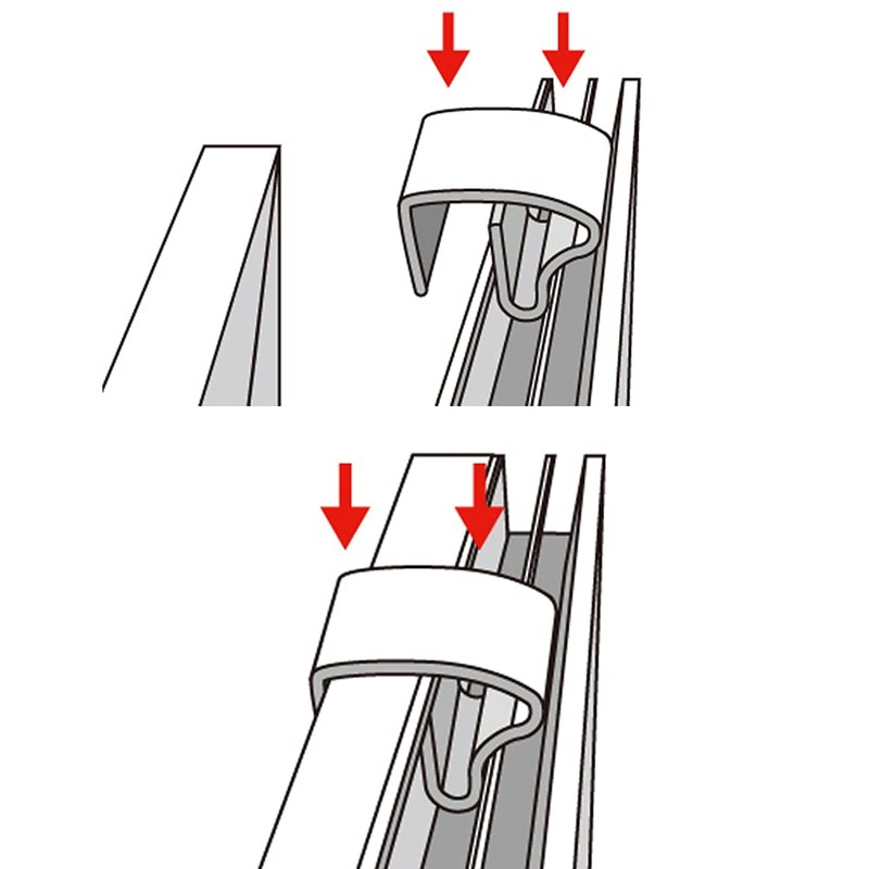 Jalou-klick – Plastic Clamp Support for Aluminium Venetian Blinds Colour: