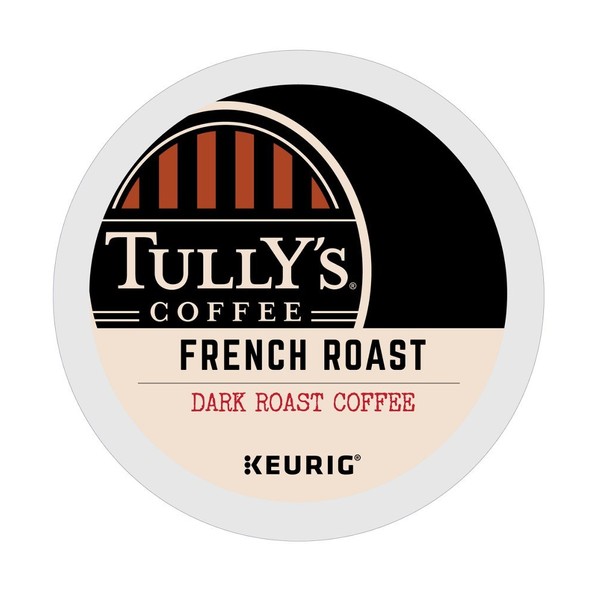 Tully's Coffee, French Roast, Single-Serve Keurig K-Cup Pods, Dark Roast Coffee, 120-Count (5 Boxes of 24 Pods)