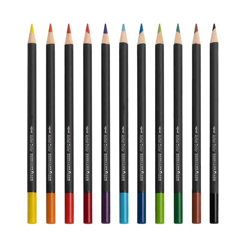 Eberhard Faber 516013 - Aquarellstifte Artist Color, 12 bunte Aquarellfarben