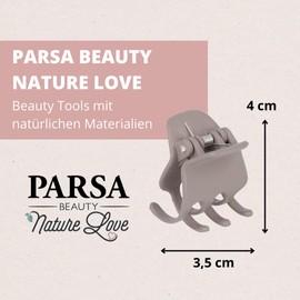 PARSA Beauty Nature Love Medio Wheat Straw Hair Claw - Sustainable Hair Clip Made of Natural Material - Hair Accessory for Fashionable Hair Styling - Hair Clip Taupe