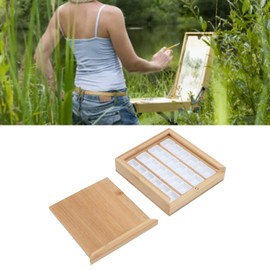 24 Compartment Watercolor Pallet with Lid, Color Mixing Tray, Portable Travel Paint Box Case for Artists Students Studio Home, for Watercolor, Acrylic and Gouache Painting