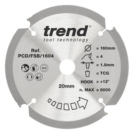 Trend - Craft saw blade 130mm x 24 teeth x 20mm - CSB/13024