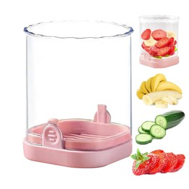 New Fruit Slicer with Push Plate, Egg Banana Strawberry Cutter, Portable Slicing Tool, Kitchen Gadget for Making Salad/Breakfast/Desserts