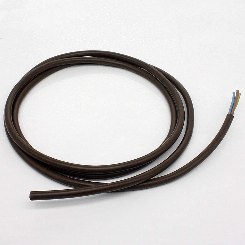 3 m Cable H03VV-F 3 x 0.75 mm² Brown PVC