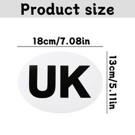 GroveEss 2 Pack Electrostatic UK Car Stickers for Europe,Static Oval Rear Window Sticker,Strong Durable Plate Stickers,UK Stickers for Cars Vans Trucks Driving in Europe