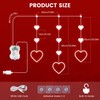 Briteglotec Hanging Window Lights, Red Heart Shape