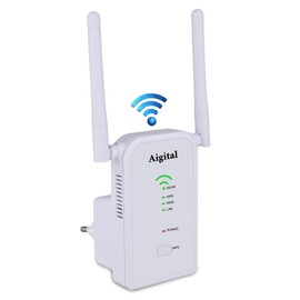 2025 Leistungsstarker WLAN-Repeater für Zuhause, WLAN-Extender 300 Mbps 2,4 GHz mit WAN/LAN-Anschluss, WiFi-Verstärker, WPS einfach zu konfigurieren, kompatibel mit Fasermodem und ADSL