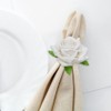 Flower Napkin Rings Set of 12, Rose Ring Holders, Artificial