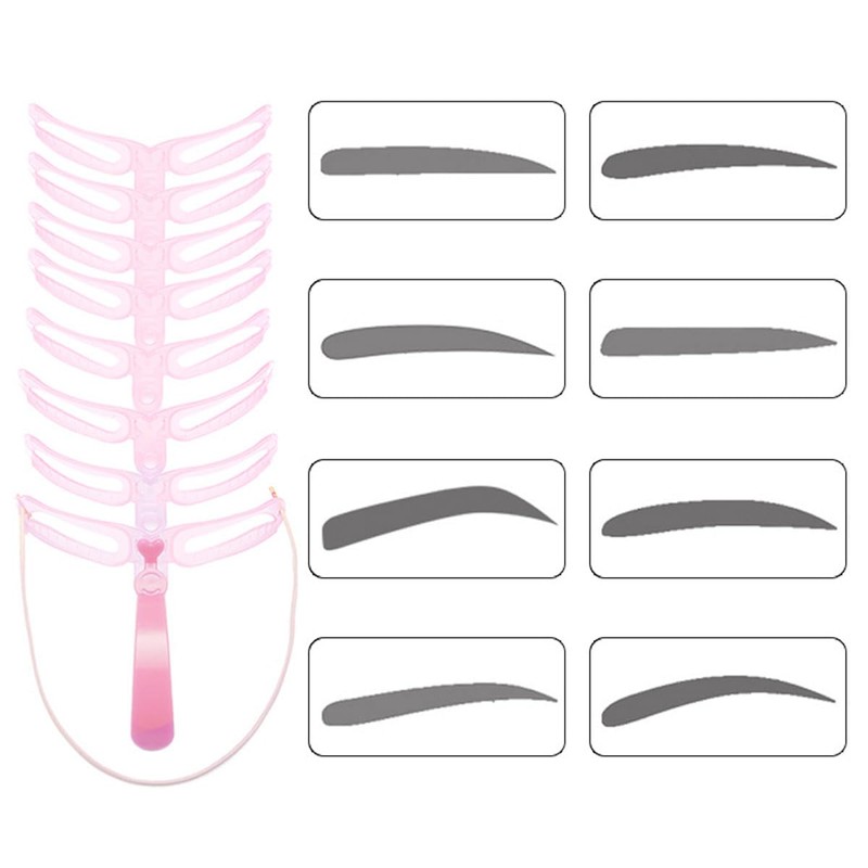 Pack of 8 Eyebrow Stencils for Beginners, Eyebrow Shapes, Eyebrow