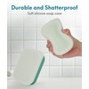 Quatish Compact Leakproof Travel Soap Case, Silicone Soap Box with