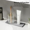 Razborci 2PCS Bathroom Counter Vanity Trays, Water Absorbing Diatomite Stone