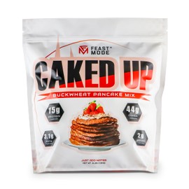 Caked Up Protein Pancake Mix by Feast Mode Flavors | Buckwheat Pancakes | 3 Pound Bag | Clean complex carbohydrates | High Protein | Soy free | Zero Artificial Sweetners
