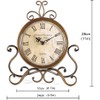 HZDHCLH Roman Table Clocks Silent Non Ticking Roman Retro Art