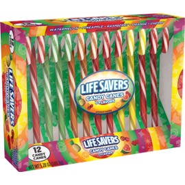LifeSavers 5 Flavors Assorted Candy Canes, 12 ct