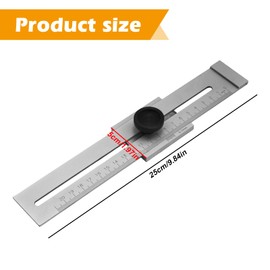 SPORWAY Precision Marking Gauge 200 mm, Stop Ruler Marking Tool Marking Gauge Scribing Gauge for Precise Marking and Demarcation of Marks and Guide Lines
