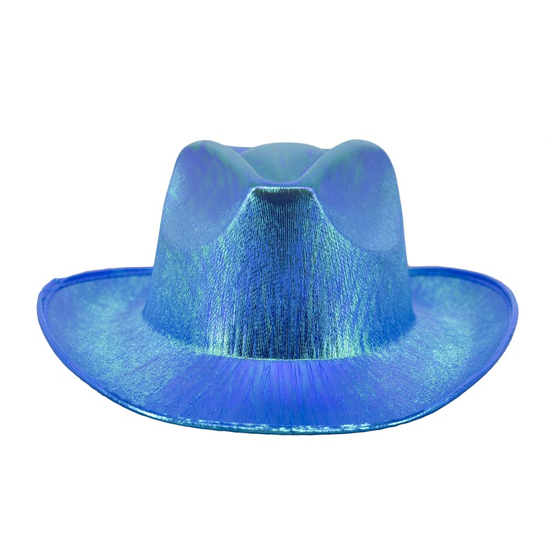 Arsimus Metallic Cowboy Hat (Turquoise)