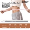 LEACOOLKEY 2 Pack Women Belts for Jeans,Ladies Leather Waist Belt