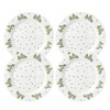 Gracie China Gold Green Pine Tree Dinner Plate 10.5-Inch (Set