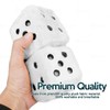 Zone Tech Pair Black and White Mirror Fuzzy Dice 2