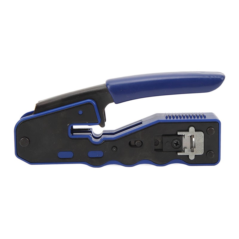 RJ45 Crimp Tool Pass Through Crimper with RJ45 Cat6 Crystal