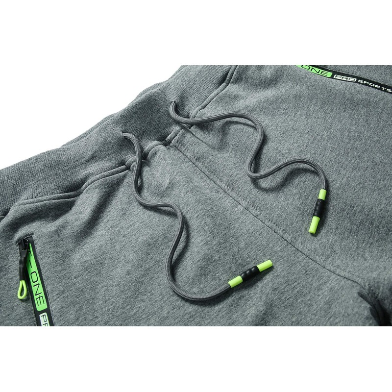 Tansozer Men’s Sport Shorts with Zip - grey, size: l