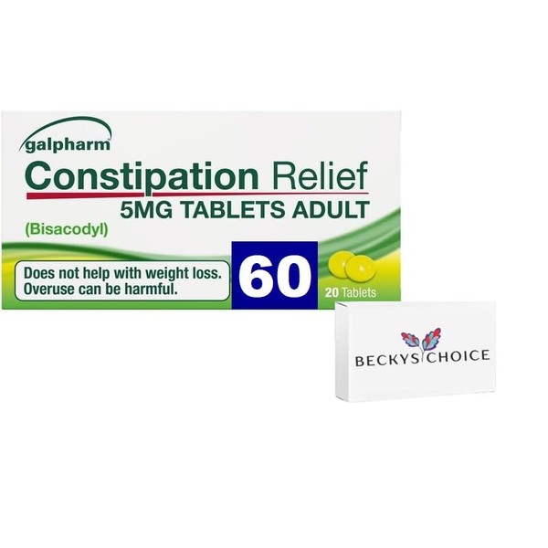 60 Constipation Relief 5mg Tablets Adult - (3 Packs of