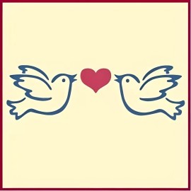 Unbranded LOVEBIRDS STENCIL  - RUSTIC Custom LOVE WEDDING STENCIL - The Artful Stencil
