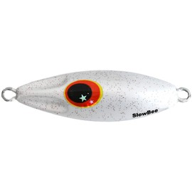 XESTA Metal Jig, Sloby, SLJ, 2.8 oz (80 g), #121 PWRR/SK Pearl White Red Glitter, Smoke