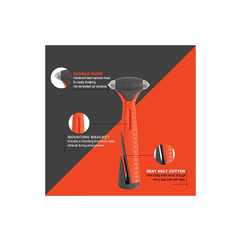 Lifehammer Safety Hammer Plus - Emergency Escape and Rescue Hammer