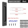 MiJunHD Recessed Sliding Door Pull, 2Pcs Rectangular Matte Black 180