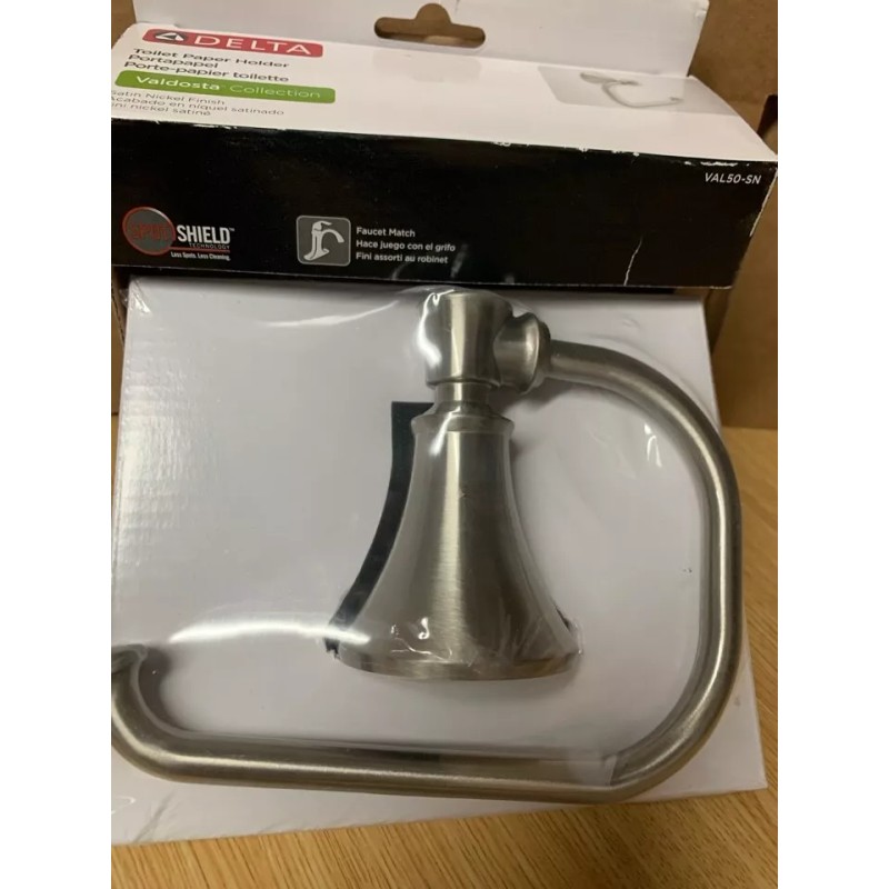 Delta Valdosta Satin Nickel Wall Mount Single Post Toilet Paper
