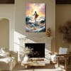KYHDCJUB Jesus Walking On Water Wall Art Christian Spiritual Painting
