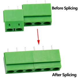 Tnisesm /60 conectores de bloque de terminales de tornillo de montaje en PCB de 2 pines y 3 pines de 5 mm (se puede empalmar) TN-T03G
