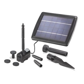 Esotec Solar Pond Pump 2 Watt Solar module 175 l/h Flow Rate 70 cm Delivery Head Complete Set for Garden Pond
