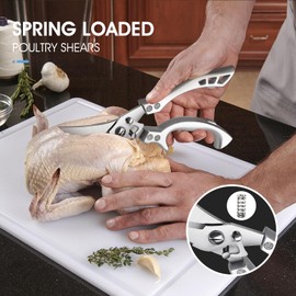 PURPLEBIRD Poultry Shears Heavy Duty, Kitchen Scissors Dishwasher Safe Kitchen Shears for Meat Cutting Stainless Steel Meat Cooking Scissors for Thanksgiving Day