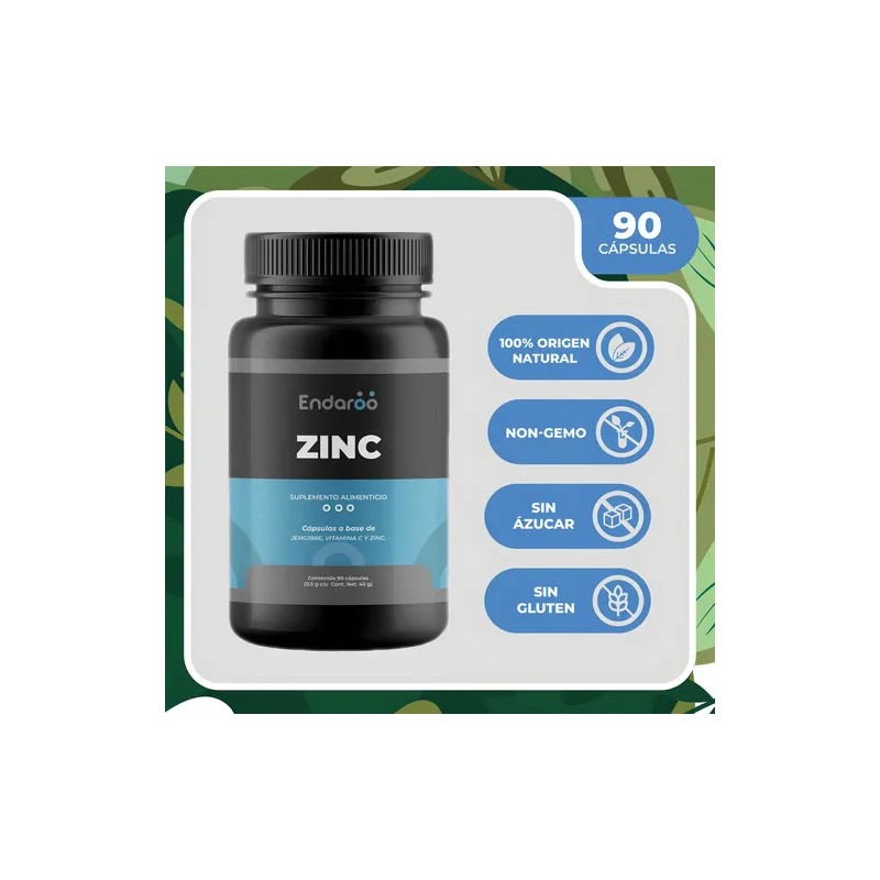 Suplemento Zinc Vitamina Jengibre Cápsulas Endaroo